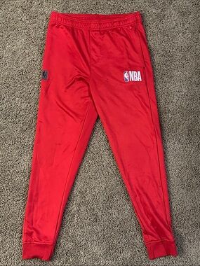 NBA Red Kids Sweatpants with NBA Logo